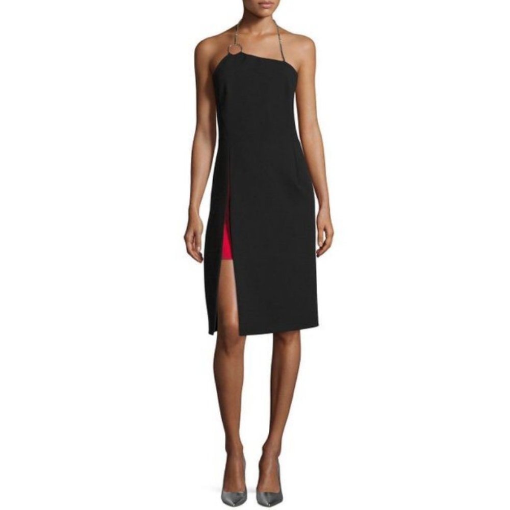 Auc Thierry Mugler Asymmetric Chain Halter Dress FR42 - Picture 7 of 15